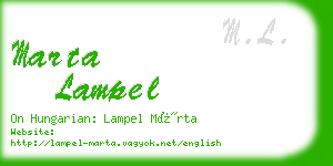marta lampel business card